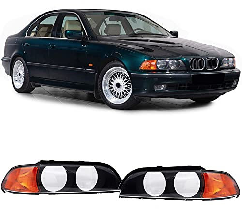 Scheinwerfergläser Streuscheiben Paar Rechts Links passend für BMW 5er E39 95-04