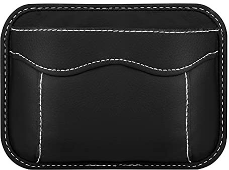 Bubuyun 1 Stück Universal Auto Aufbewahrungsbox Selbstklebend Autositz Seitentasche Auto Seat Gap Organizer Leder Mini-Organizer für Handy 17×12cm