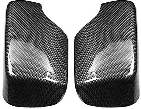 Spiegelkappe Carbon Autotür Spiegelkappen Türaußenspiegelschutz im Kohlefaser-Stil zusätzlicher seitlicher Rückspiegel Ersatz für E46 1998–2005
