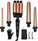 janelove Hair Curler, Curling Wand, with 3 Barrel Hair Waver, from 19 mm to 25mm Waver Curling Wand, LCD Display /180-450°F Temp Adjustment (Gold)