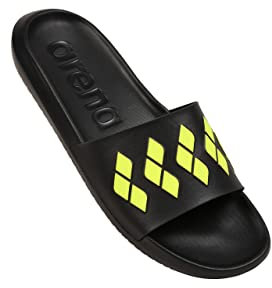arena Homme Urban Slide Sandales de Piscine Tongs Glissante, Diamonds Black Lime, 37 EU