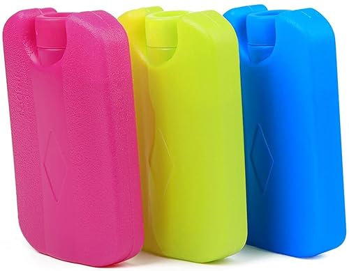 RosyFate 3 Pains de Bloc Refrigerant, Bloc de Glace pour Sac Isotherme Ou Glacière, Eléments de Refroidissement Un Pique-Nique ou Tout Simplement pour Un Déjeuner, Couleur Envoyée au Hasard
