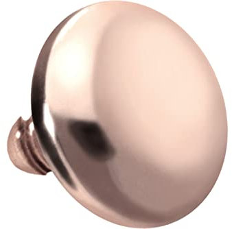 PIERCINGLINE Titan Schraubaufsatz mit Gewinde 0,9 mm SCHRAUBDISC FLACH Piercing Aufsatz Ersatz Roségoldfarben 3 mm