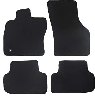 Alpha-Tex Fußmatten-Set für Toyota Aygo, Typ B1, WNB1 (Baujahr 2005-2014), Classic schwarz | 4-TLG | Umrandung schwarz | BF 1x Klickverschluss