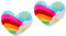 Toyvian 2 STK Regenbogenherz Herzkissen Für Mädchen Liebe Herzkissen Gefülltes Herzkissen Herz-wurfskissen Valentinstag Kissen Herz Kissen Plüschkissen Sofa Liebhaber Pp Baumwolle