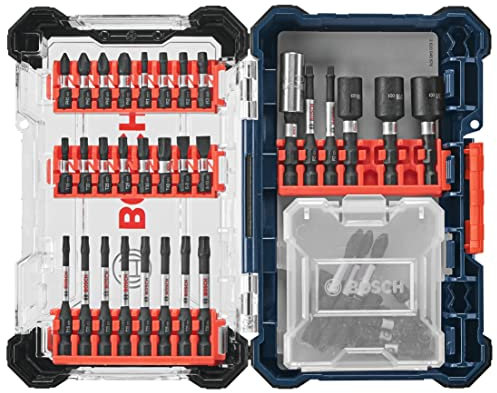 BOSCH SDMSD45 Juego de 45 piezas de atornillado de impacto impulsado por caja personalizada