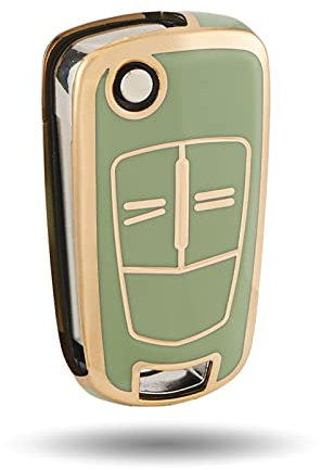 OFFCURVE Autoschlüssel Hülle Schlüsselhülle, Schlüsselcover TPU Autoschlüssel Schutzhülle 2 Tasten für Opel Vauxhall Astra Zafira Adam Insignia Mokka Corsa Signum Tigra Meriva