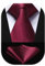 HISDERN Krawatten Burgund Herren Hochzeit Krawatte mit Einstecktuch Klassisch Business Krawatte & Taschentuch Set