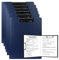 Porte-Blocs A4 Pliables, Lot de 6 Porte Blocs d'écriture à Rabat Porte Document Pour Bureau, École, Travail - Bleu Foncé