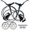Freni a disco idraulici a olio per bici MTB con set di leve pre-riempiti con 2 per rotore