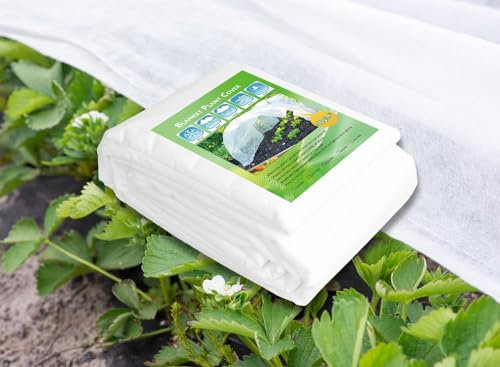 Feizeisun Garden Fleece Frost Protection 30gsm, 2m x 5m Horticultural Fleece, Plant Frost Protection Fleece for Plants, Non-Woven Fabric Garden Winter Fleece Frost Covers Blanket