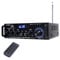 WOOPKER HiFi-Verstärker mit Bluetooth 5.0 Mini Verstärker Heimkino-Stereo-Receiver Höhen und Bässe mit USB/RCA/MIC/FM (BT-298 pro)