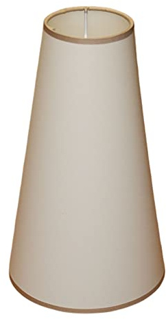Lampenschirm 180x90x300 mm Durchmesser unten x Durchmesser oben x Höhe | Ecru-Baumwollimitat | Für E27-Fassung, groß | Lampenschirm 18x90x30 cm