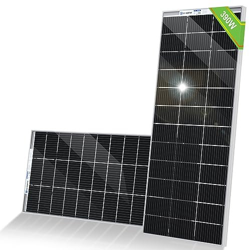 ECO-WORTHY Bifacciale 390 Watt Pannello Solare Monocristallino, 2 Pannello Fotovoltaico da 195 W 12V, Ideale per Caricare Batterie da 12 Volt, Per Camper, Giardino, Barche e Tetto Della Casa