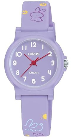 LORUS Kinder Analog Quarz Uhr mit Silikon Armband,Blaues Marineblau