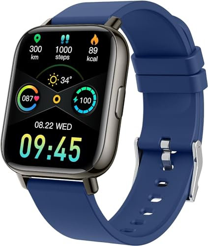 uaue Smartwatch Uomo Donna Orologio Smartwatch Uomo Donna 1,69'' Smart Watch Sonno/Cardiofrequenzimetro/Contapassi/Cronometro Impermeabil IP68 Activity Fitness Tracker 24 Sportive