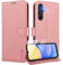 UITUIM Custodia per Samsung Galaxy A15 4G/5G - Portafoglio in Pelle con Vetro Temperato, Porta Carte, Flip Case Protettiva - Rosa