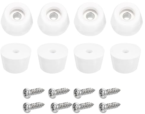QUARKZMAN 8 Stück Gummifüße, 9 mm H x 14 mm B runde Pads mit Unterlegscheibe & Schrauben