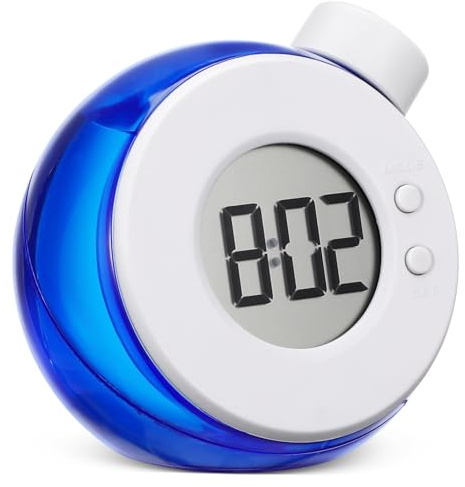 Zerodeko Wasserenergieuhr mit LED Anzeige, Wasserbetrieben, Blau | Kunststoffgehäuse mit Elektronikkomponente, ohne Batterie, für Zuhause und Büro