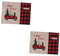 TOPBATHY 2 STK Plaid Auto Tischset Desk pad Christmas-Decorations Weihnachtssackleinen-Tischsets Esstischmatte Auto-Dekor Weihnachtsuntersetzer Weihnachtstellerkissen waschbar schmücken