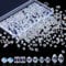 XIANNVXI 800pcs AB Glass Beads 4/6/8mm AB Crystal Beads for Crafting for Jewellery Making