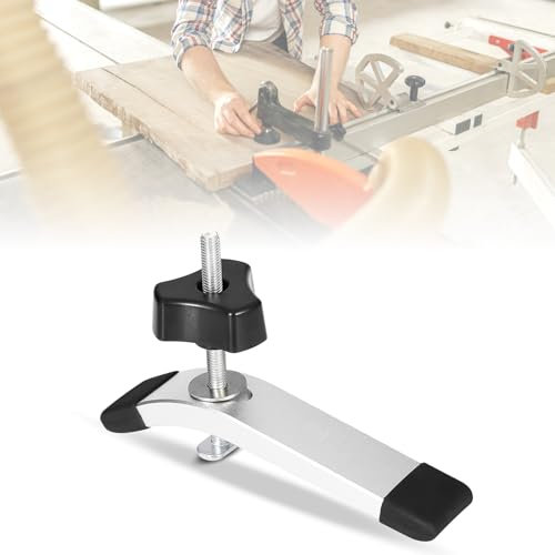 Quick Acting Metal Hold Down Clamp Set, with Plastic Handle, T Track Clamp, Hold Down Clamps, Woodworking Tool, for T Slot T Track, M8 T Screw (A Set of Pressure Plates)