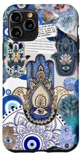 Evil Eyes Hamsa Hand Protection Case for iPhone 11 Pro