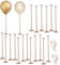 Goldene Ballonhalter-Set mit wiederverwendbaren Sticks und Basis für Geburtstag, Party, Hochzeit, Feiertagsdekorationen – Tischdisplay mit 20 Stück