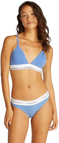 Calvin Klein Damen BH Bralette Triangle herausnehmbare Polster, Blau (Glacier), L