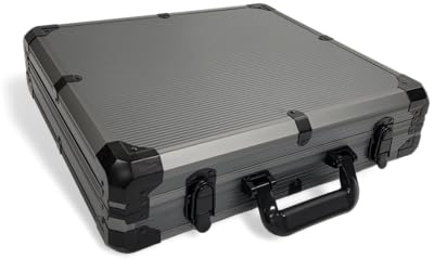 MRC POKER Deluxe Poker Chip Case Gray (1000 Chips Capacity)