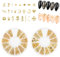 EYVRPAU Lot de 2 boîtes de breloques dorées pour ongles,Y2K 3D chromées,croix dorée,étoile,rose,lune,Accessoires de nail art,décoration,bijoux ongles,strass ongle,nail charms