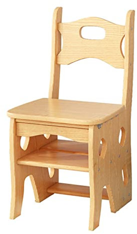 Foldable Ladders Step Stools Wooden Multi-rpose Bookshelf Display Shelves Stepladders Foot Stools Ladder Folding Stairs air