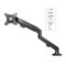 Supporto per monitor Supporto for monitor singolo, supporto da scrivania con braccio for monitor singolo, braccio for monitor con molla a gas completamente regolabile, adatto for monitor piatti/curvi
