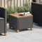 Xichuzi Gartentisch Schwarz 45x45x37 cm Poly Rattan Akazienholz, Gartentisch, Terrassentisch, Esstisch Garten, Gartenesstische, Gartenmöbel, Außentisch - 366325
