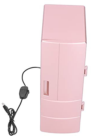 Mini Frigo USB per Cosmetici e Bevande - Frigo Portatile a Doppio Uso in Oro Rosa - per la Cura della Pelle e le Bevande in Movimento
