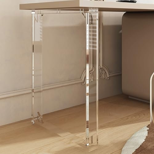 Ensemble de pieds de meubles modernes en acrylique pour table basse, plan de travail, meubles de salle à manger, console, banc, grand 60 x 60 cm, pieds de table basse élégants pour décoration