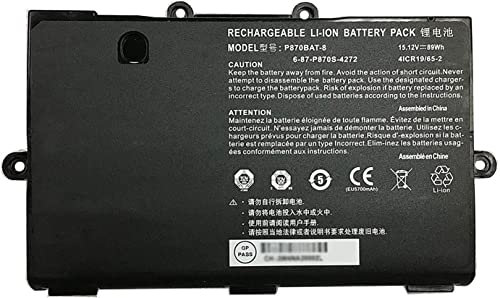 15,12 V 89 Wh P870BAT-8 Laptop-Akku, kompatibel mit GX9-SP7S1 GX9 Plus GX9-SP7 PLUS GX9 CP77S02 GX9 Pro