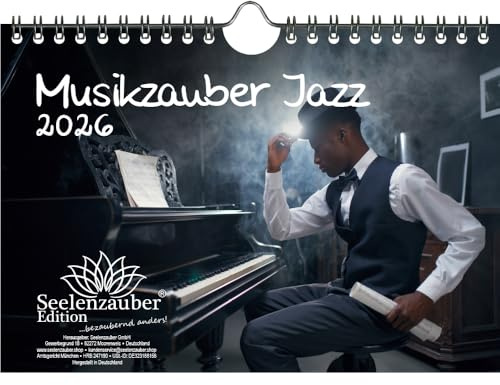 Musikzauber Jazz DIN A5 Kalender für 2026 Jazz und Instrumente - Seelenzauber
