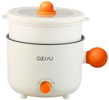 LOVIVER 1,8 L Mini Cuiseur à Riz Électrique Cuiseur Vapeur Electrique Cuiseur de Riz Multifonctionnel Mini-Cuiseur Simple pour Cuisine,Dortoir, Poignée de Balle Orange