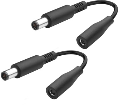 YAODHAOD Câble adaptateur d'alimentation pour ordinateur portable DC 7,4 mm x 5,0 mm mâle vers 4,5 mm x 3,0 mm femelle, convertisseur d'alimentation DC Jack pour ordinateur portable Dell, adaptateur