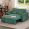 Jooli H 2 Seater Sofa Bed, 3-in-1 Convertible Comfy Pull Out Sleeper Sofa with 3-Position Adjustable Backrest, Side Pockets and USB for Living Room, Guest Room (Green, 2 Seater Sofa Bed)