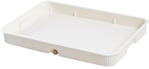 LIKANGLONGJU Kleine Auffangwanne, Auffangschale Integriert Werden, mit 70cm Langem Schlauch, Leicht zu Tragen, Geeignet für Küche und Esstisch(White,36x25x5cm/14x10x2in)