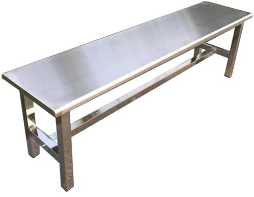 WXXZCE Gartenbank Balkonbank Flurbank Material Edelstahl 304, Regenfest, Sonnenfest und Rostfrei, Tragkraft 400 Kg, für Garten, Veranda, Hinterhof und Park(100cm/39in)
