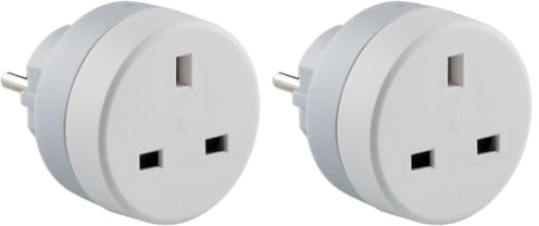 Legrand 050383E Adaptador Conversor, 1380 W, 230 V, Blanco/Gris (Paquete de 2)