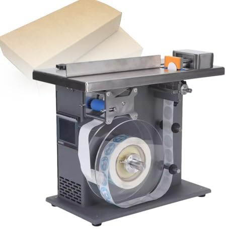 ShaiVrissian 200w Applicatore di Etichette Ad Angolo Retto a 90°,Etichettatrice Semiautomatica,Schermo Touch Digitale,15-30 Pezzi/Min,Alta velocità,per Prodotti L 15-30mm E Imballaggi