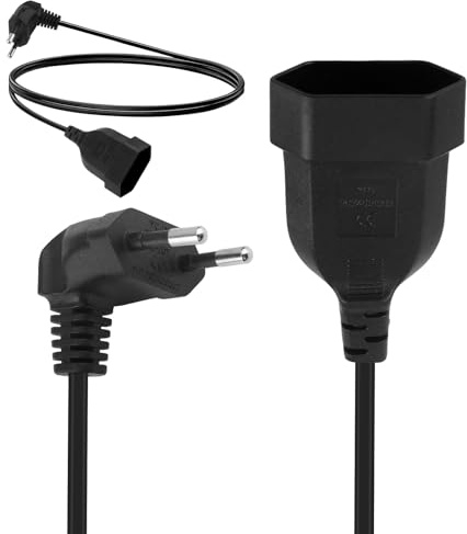 Prolunga Spina Piatta Europea 90 Gradi Cavo Prolunga 250 V/2.5 A Max
