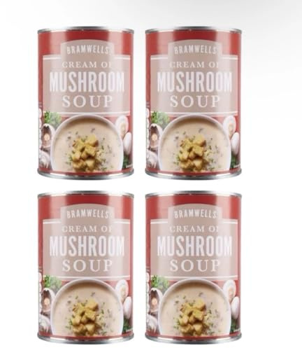 Bizzal Bramwells Cream of Mushroom Soup, 400g, Ready to Eat, Canned, Pack of 4