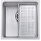 JASSFERRY Undermount Kitchen Sink Single Deep Bowl with Stainless Steel Dish Drainer Rack with Strainer Waste, 440 x 440 mm