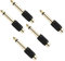 baolongking 6.35mm (1/4 inch) Mono Jack plug to RCA Phono Socket Gold Adaptors (Pack of 5)