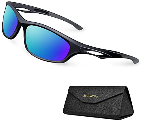 Bloomoak Polarisierte Sonnenbrillen Radsport-Brillen Herren Damen/UV-Schutz/unzerbrechlicher TR90-Rahmen - Geeignet für Fahren/Laufen/Radfahren/Angeln/Golf
